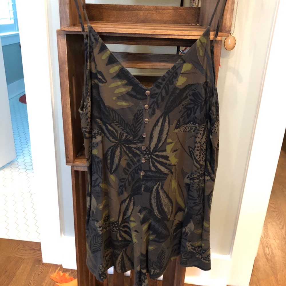 RVCA button front romper